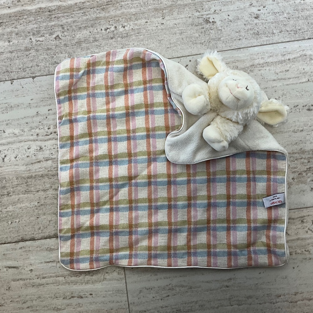 Pendleton Gund pastel Lamb Blankie baby blanket collector Item